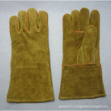 Cow Split Leather Reinforced Thumb Welted Welding Work Glove